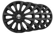 Kit Calota Passat CC Aro 13 Preta Para Sandero Logan Montadora Universal