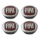 Kit Calotinha Centro De Roda Fiat Punto 49mm Emblema de Acrilico
