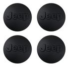 Kit Calotinha Meio Tampa Roda Jeep Renegade Compass Preto Fosco