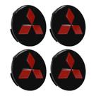 Kit Calotinha Roda Mitsubishi Asx Lancer Preta Vermelho 60mm