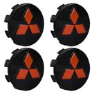 Kit Calotinha Roda Mitsubishi L200 Tr4 Preta Relevo Vermelho