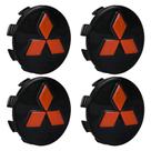 Kit Calotinha Roda Mitsubishi L200 Tr4 Preta Relevo Vermelho