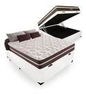 Kit Cama Baú Viúva e Colchão Classic Molas Ensacacas Anjos Branco