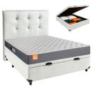 Kit Cama Box Bau + Cabeceira + Colchão Casal D23 - Pro - Inducol