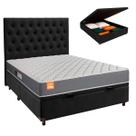 Kit Cama Box Bau + Cabeceira + Colchão Casal D23 - Pro - Inducol