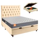 Kit Cama Box Bau + Cabeceira + Colchão Casal D23 - Pro - Inducol