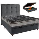 Kit Cama Box Bau + Cabeceira + Colchão Casal D28 - Conforto - Paropas