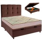 Kit Cama Box Bau + Cabeceira + Colchão Casal D33 - Maxsono - Paropas