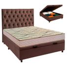 Kit Cama Box Bau + Cabeceira + Colchão Casal D33 - Maxsono - Paropas Kit Cama Box Bau + Cabeceira + Colchão Casal D33 - Maxsono - Paropas
