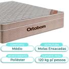Kit Cama Box Bau + Cabeceira + Colchão Casal Molas Ensacadas - Airtech - Ortobom