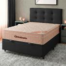 Kit Cama Box Bau + Cabeceira + Colchão Casal Molas Ensacadas - Airtech - Ortobom