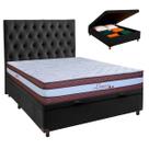 Kit Cama Box Bau + Cabeceira + Colchão Casal Molas Ensacadas - Legaccy - Paropas