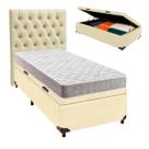 Kit Cama Box Bau + Cabeceira + Colchão Solteiro D23 - D23 - Inducol