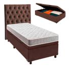 Kit Cama Box Bau + Cabeceira + Colchão Solteiro D23 - D23 - Inducol