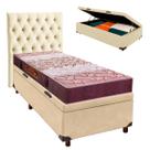 Kit Cama Box Bau + Cabeceira + Colchão Solteiro D26 - Ortophedic - Sankonfort