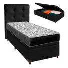 Kit Cama Box Bau + Cabeceira + Colchão Solteiro D33 - Iso100 - Ortobom