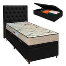 Kit Cama Box Bau + Cabeceira + Colchão Solteiro D33 - Maxsono - Paropas