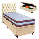 Kit Cama Box Bau + Cabeceira + Colchão Solteiro Molas Ensacadas - Legaccy - Paropas