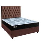 Kit Cama Box + Cabeceira + Colchão Casal Molas Ensacadas - Life Gold - Paropas