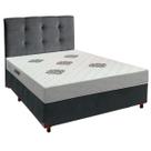 Kit Cama Box + Cabeceira e Colchão Casal D28 Confort Premium Inovaflex