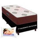 Kit Cama Box + Colchão Solteiro Inova D45 + Travesseiro Ortobom