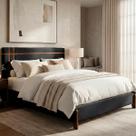 Kit Cama Box e Cabeceira Orgânica Thor Queen 168cm Bouclê