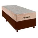 Kit Cama Box e Colchão Molas Ensacadas Solteiro Airflex Marrom Kit Cama Box e Colchão Molas Ensacadas Solteiro Airflex Marrom