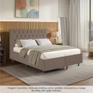 Kit Cama Box Queen e Cabeceira em Madeira Maciça Espresso Móveis Kit Cama Box Queen e Cabeceira em Madeira Maciça Espresso Móveis