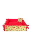 kit cama caminha pet cães e gatos+brinde(almofada)