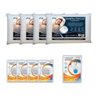 Kit Cama Casal 9 Peças 4 Travesseiros Nasa e Protetores
