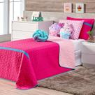 Kit Cama Infantil Colcha Cobre Leito Cupcake Dupla Face c/ Almofadas Queen 08 Peças