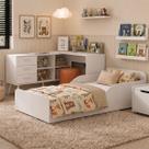 Kit Cama Infantil Montessoriana com Escrivaninha L 3 Gavetas Aura Multimóveis MP4821