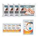 Kit Cama Queen 9 Peças 4 Travesseiros Confort 5 e Protetores