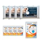 Kit Cama Queen 9 Peças 4 Travesseiros Nasa e Protetores