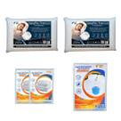 Kit Cama Solteirão 2 Travesseiros Nasa e Capa Impermeável Kit Cama Solteirão 2 Travesseiros Nasa e Capa Impermeável