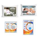 Kit Cama Solteirão Travesseiros ART200 e Confort 5 com Capas Kit Cama Solteirão Travesseiros ART200 e Confort 5 com Capas