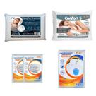 Kit Cama Solteirão Travesseiros Nasa e Confort 5 com Capas