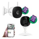 Kit Câmera 1 Interna 1 Externa Mibo C/ Cartão 32gb Intelbras