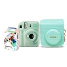 Kit Câmera Analógica Fujifilm Instax Mini 12 Verde Mermaid com Bolsa e Pack com 10 Filmes