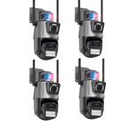 Kit Câmera de Segurança Wi-Fi P11 IP 4K 8MP com Sirene Policial para Ambiente Interno Externo Cinza