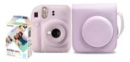 Kit Câmera Instantânea Fujifilm Instax Mini 12 Lilás Mermaid com Bolsa e Filme 10 Fotos Kit Câmera Instantânea Fujifilm Instax Mini 12 Lilás Mermaid com Bolsa e Filme 10 Fotos