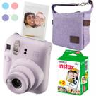 Kit Câmera Instantânea Instax Mini 12 + Filme 20 Fotos + Bolsa Lilás