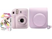 Kit Câmera Instax Mini 12 Lilás com 10 Filmes Macaron