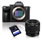 Kit Câmera Sony a7III Mirrorless + Lente 50mm f/1.8 + Cartão Kit Câmera Sony a7III Mirrorless + Lente 50mm f/1.8 + Cartão