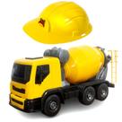 Kit Caminhão Brutale Betoneira Realista que Gira com Chapéu Capacete Construtor Kit Caminhão Brutale Betoneira Realista que Gira com Chapéu Capacete Construtor