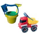 Kit Caminhão Truck Pazinha Rastelo Baldinho Praia Castelinho Brinquedo Infantil