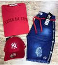 Kit Camisa + Bermuda + Boné