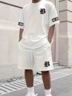 Kit Camisa Camiseta e Short Tactel Masculino Marca B Estiloso Moderno Tendencia Casual Confortavel
