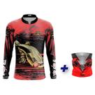 kit camisa de pesca + buff proteção uv50+ SK02