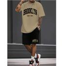 Kit Camisa e Short Tactel Masculino Brooklyn Moderno Casual Estiloso Tendencia Confortavel Verão Kit Camisa e Short Tactel Masculino Brooklyn Moderno Casual Estiloso Tendencia Confortavel Verão